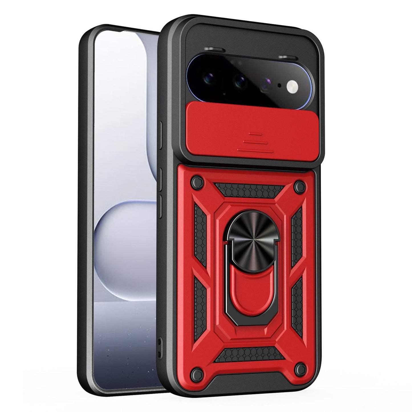 Google Pixel 11 Sliding Camera Cover Magnetic Ring Stand Shockproof TPU + PC Protective Phone Case