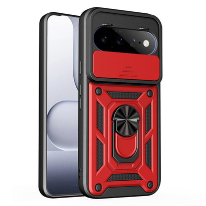 Google Pixel 11 Sliding Camera Cover Magnetic Ring Stand Shockproof TPU + PC Protective Phone Case