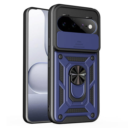 Google Pixel 11 Sliding Camera Cover Magnetic Ring Stand Shockproof TPU + PC Protective Phone Case