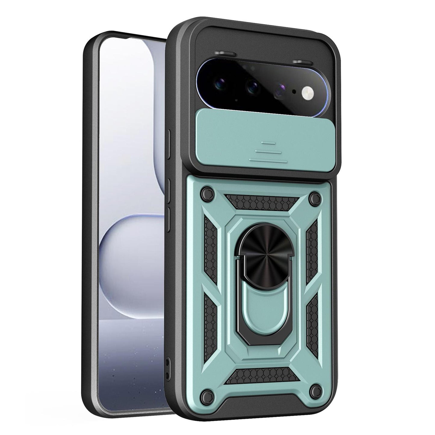 Google Pixel 11 Sliding Camera Cover Magnetic Ring Stand Shockproof TPU + PC Protective Phone Case