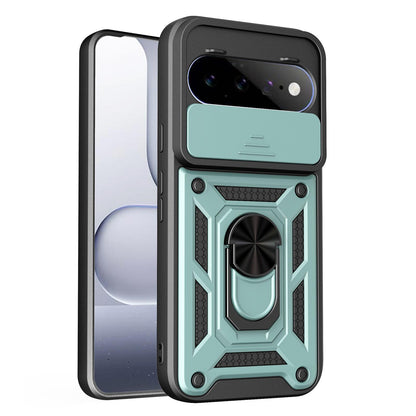 Google Pixel 11 Sliding Camera Cover Magnetic Ring Stand Shockproof TPU + PC Protective Phone Case
