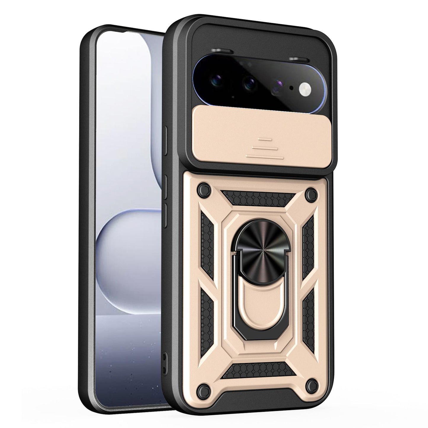 Google Pixel 11 Sliding Camera Cover Magnetic Ring Stand Shockproof TPU + PC Protective Phone Case