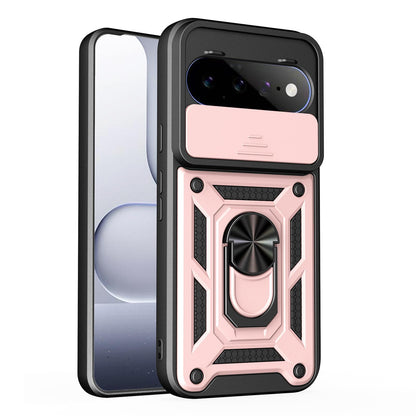 Google Pixel 11 Sliding Camera Cover Magnetic Ring Stand Shockproof TPU + PC Protective Phone Case
