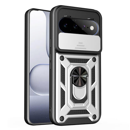 Google Pixel 11 Sliding Camera Cover Magnetic Ring Stand Shockproof TPU + PC Protective Phone Case