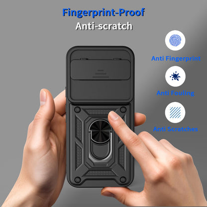 Google Pixel 11 Sliding Camera Cover Magnetic Ring Stand Shockproof TPU + PC Protective Phone Case