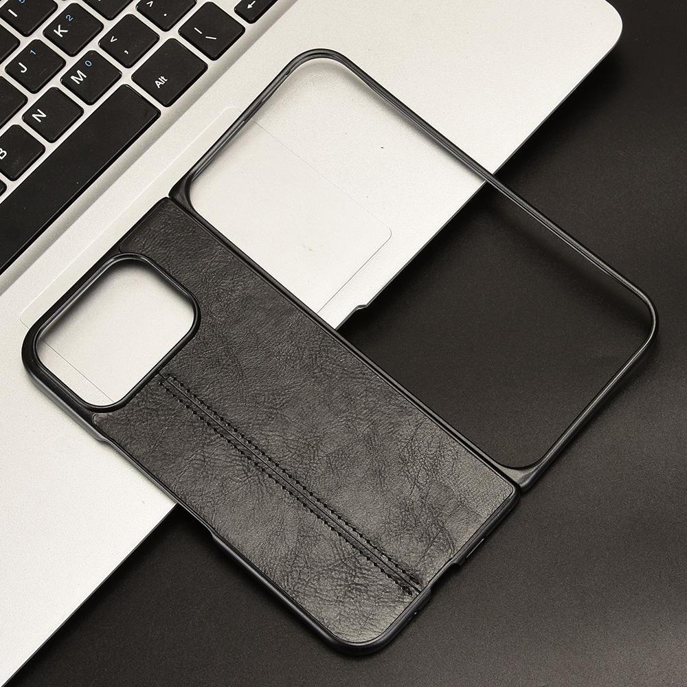 Google Pixel 10 Pro Fold Cow Pattern Sewing Back Cover Phone Case - Premium PU Leather Texture PC + TPU Shockproof Protective Case, Scratch Resistant Slim Lightweight Anti-Fingerprint Full Coverage Mobile Cover