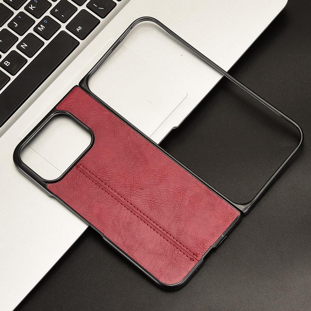 Google Pixel 10 Pro Fold Cow Pattern Sewing Back Cover Phone Case - Premium PU Leather Texture PC + TPU Shockproof Protective Case, Scratch Resistant Slim Lightweight Anti-Fingerprint Full Coverage Mobile Cover