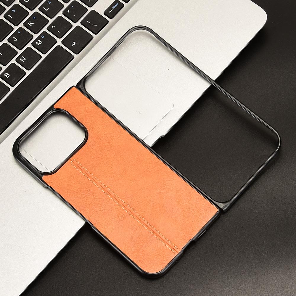 Google Pixel 10 Pro Fold Cow Pattern Sewing Back Cover Phone Case - Premium PU Leather Texture PC + TPU Shockproof Protective Case, Scratch Resistant Slim Lightweight Anti-Fingerprint Full Coverage Mobile Cover