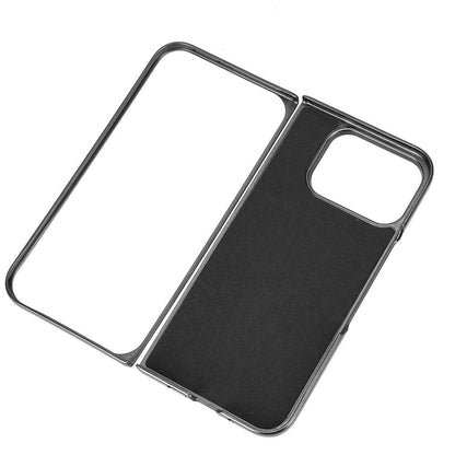 Google Pixel 10 Pro Fold Cow Pattern Sewing Back Cover Phone Case - Premium PU Leather Texture PC + TPU Shockproof Protective Case, Scratch Resistant Slim Lightweight Anti-Fingerprint Full Coverage Mobile Cover
