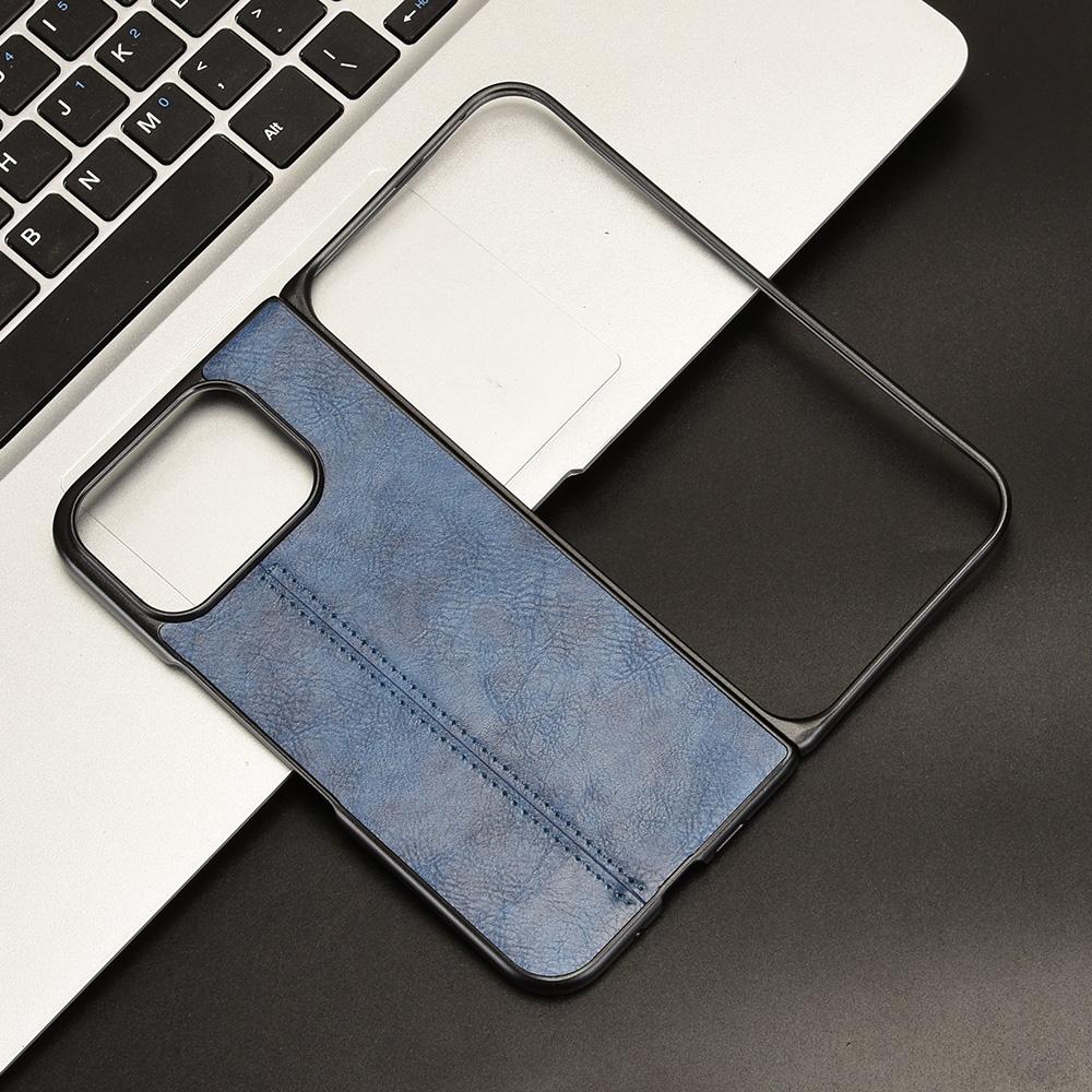 Google Pixel 10 Pro Fold Cow Pattern Sewing Back Cover Phone Case - Premium PU Leather Texture PC + TPU Shockproof Protective Case, Scratch Resistant Slim Lightweight Anti-Fingerprint Full Coverage Mobile Cover