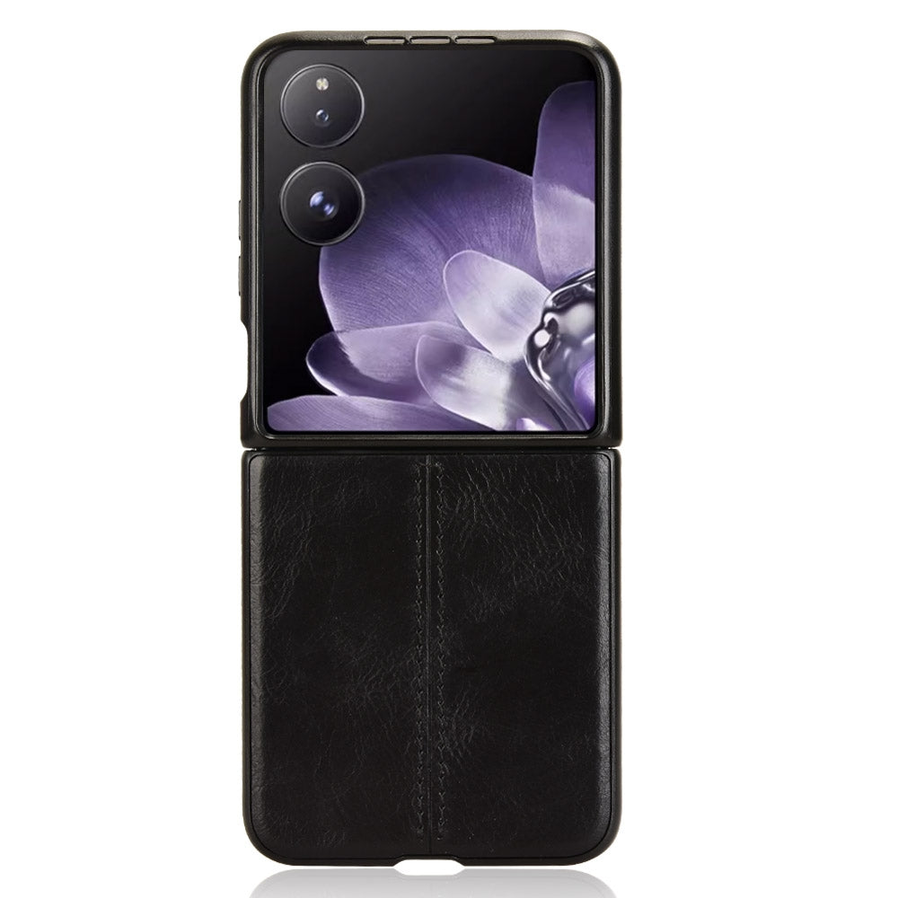 Xiaomi Mix Flip Cow Pattern Sewing Back Cover Phone Case - Premium PU Leather Texture PC + TPU Shockproof Protective Case, Scratch Resistant Slim Lightweight Anti-Fingerprint Full Coverage Mobile Cover