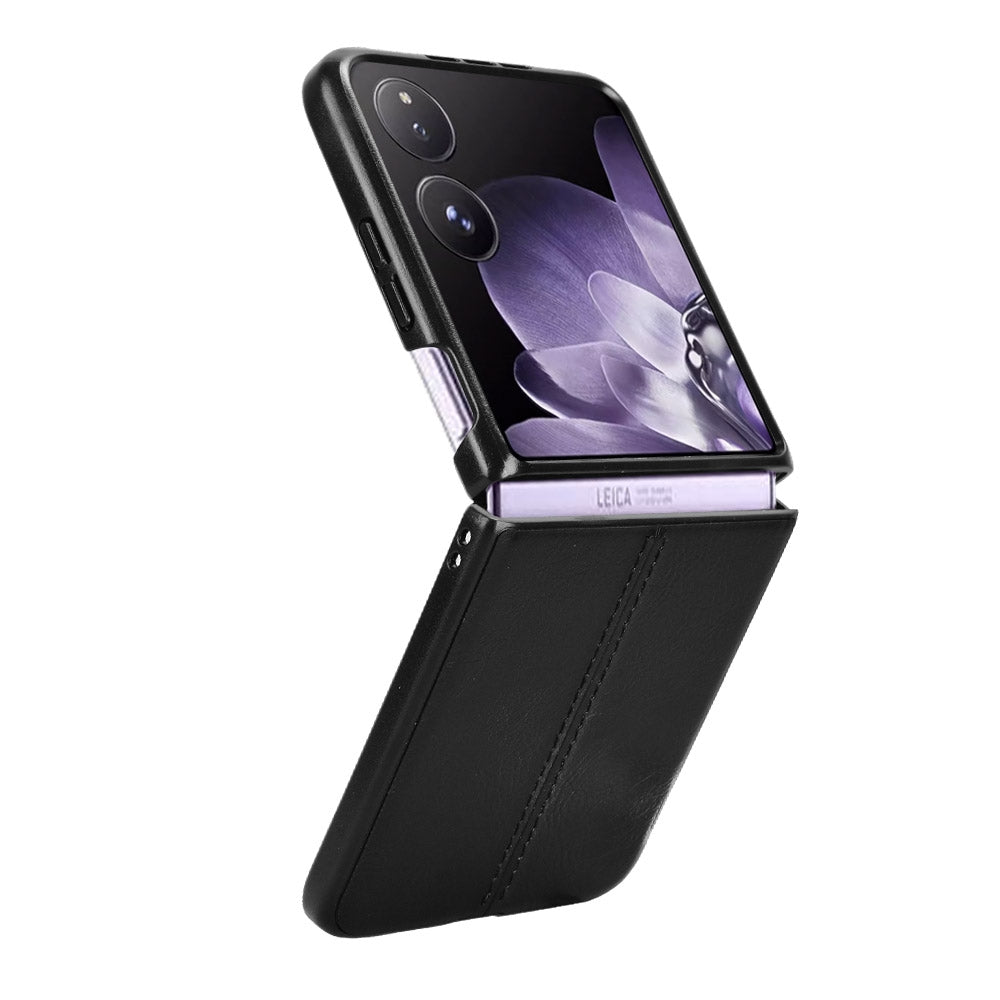 Xiaomi Mix Flip Cow Pattern Sewing Back Cover Phone Case - Premium PU Leather Texture PC + TPU Shockproof Protective Case, Scratch Resistant Slim Lightweight Anti-Fingerprint Full Coverage Mobile Cover