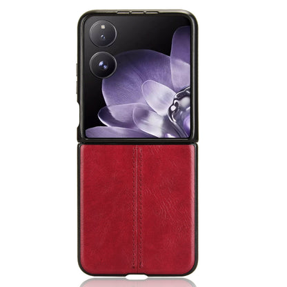 Xiaomi Mix Flip Cow Pattern Sewing Back Cover Phone Case - Premium PU Leather Texture PC + TPU Shockproof Protective Case, Scratch Resistant Slim Lightweight Anti-Fingerprint Full Coverage Mobile Cover