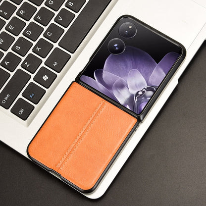 Xiaomi Mix Flip Cow Pattern Sewing Back Cover Phone Case - Premium PU Leather Texture PC + TPU Shockproof Protective Case, Scratch Resistant Slim Lightweight Anti-Fingerprint Full Coverage Mobile Cover