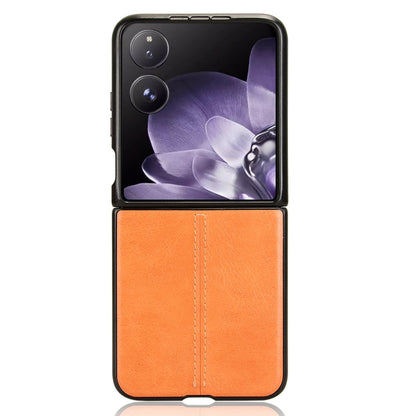 Xiaomi Mix Flip Cow Pattern Sewing Back Cover Phone Case - Premium PU Leather Texture PC + TPU Shockproof Protective Case, Scratch Resistant Slim Lightweight Anti-Fingerprint Full Coverage Mobile Cover