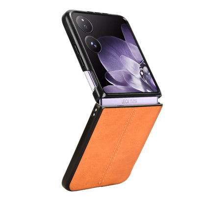 Xiaomi Mix Flip Cow Pattern Sewing Back Cover Phone Case - Premium PU Leather Texture PC + TPU Shockproof Protective Case, Scratch Resistant Slim Lightweight Anti-Fingerprint Full Coverage Mobile Cover