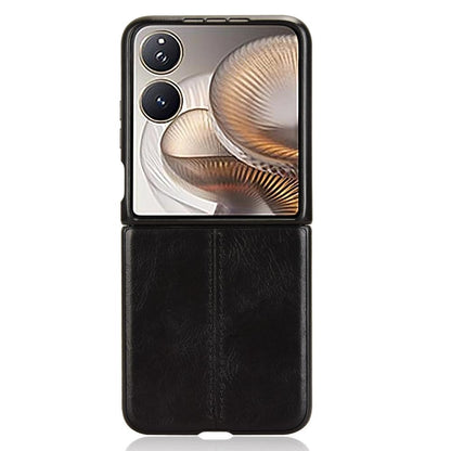 Xiaomi Mix Flip 2 Cow Pattern Sewing Back Cover Phone Case - Premium PU Leather Texture PC + TPU Shockproof Protective Case, Scratch Resistant Slim Lightweight Anti-Fingerprint Full Coverage Mobile Cover