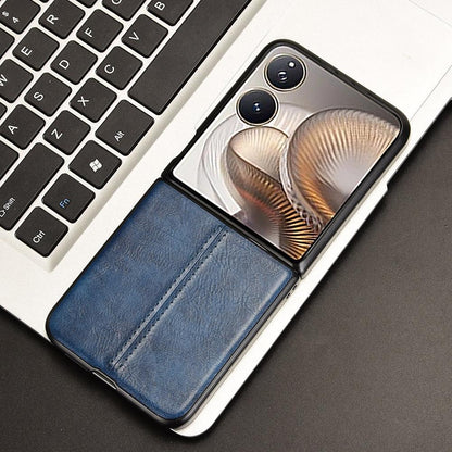 Xiaomi Mix Flip 2 Cow Pattern Sewing Back Cover Phone Case - Premium PU Leather Texture PC + TPU Shockproof Protective Case, Scratch Resistant Slim Lightweight Anti-Fingerprint Full Coverage Mobile Cover