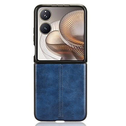 Xiaomi Mix Flip 2 Cow Pattern Sewing Back Cover Phone Case - Premium PU Leather Texture PC + TPU Shockproof Protective Case, Scratch Resistant Slim Lightweight Anti-Fingerprint Full Coverage Mobile Cover