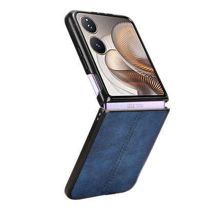 Xiaomi Mix Flip 2 Cow Pattern Sewing Back Cover Phone Case - Premium PU Leather Texture PC + TPU Shockproof Protective Case, Scratch Resistant Slim Lightweight Anti-Fingerprint Full Coverage Mobile Cover