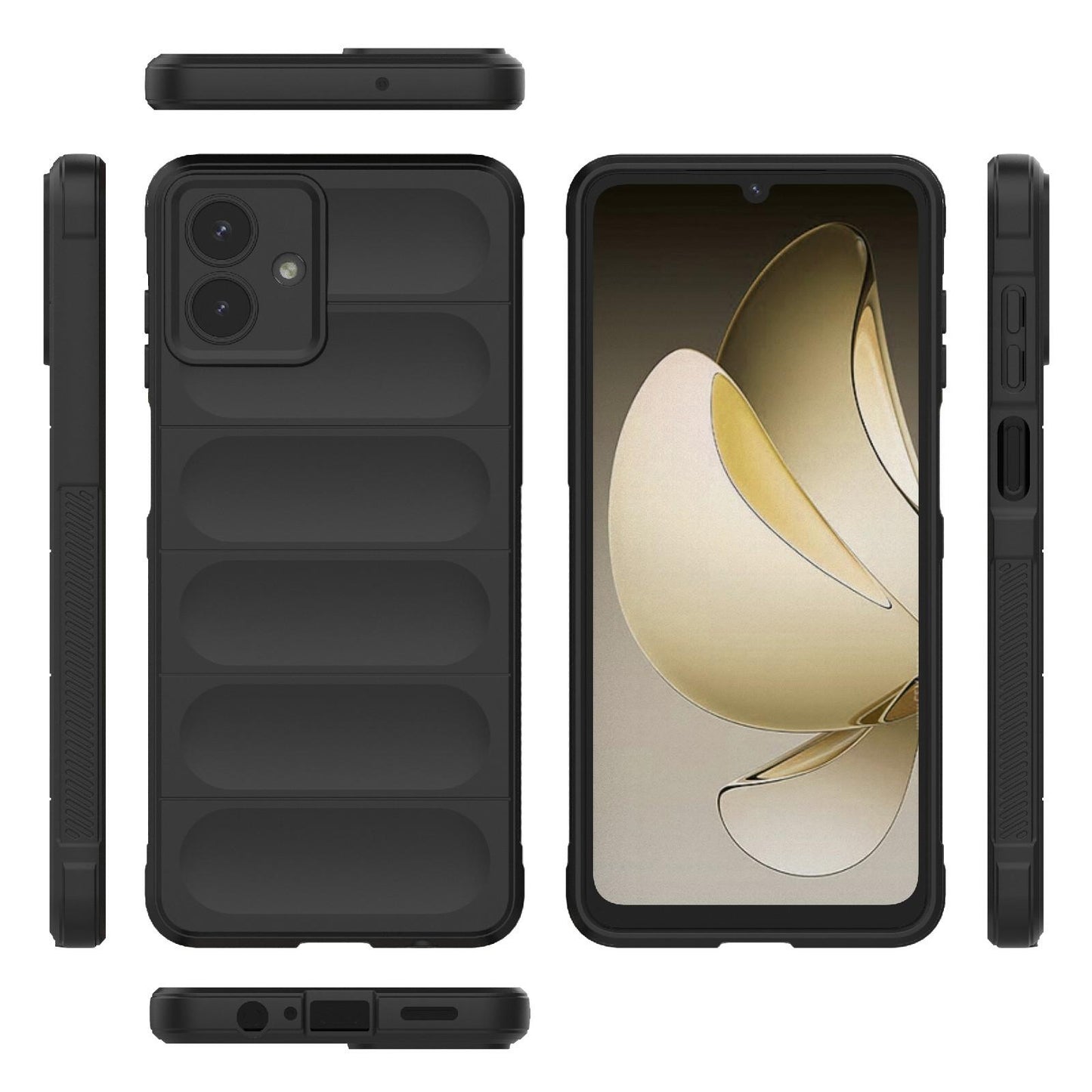 Samsung Galaxy A07 4G Magic Shield TPU + Flannel Protective Phone Case Cover, Shockproof Scratch Resistant