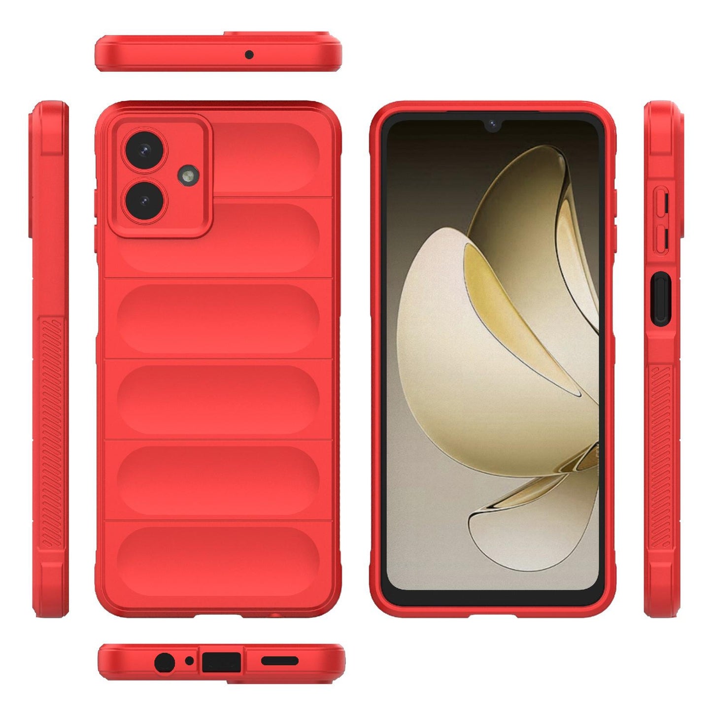 Samsung Galaxy A07 4G Magic Shield TPU + Flannel Protective Phone Case Cover, Shockproof Scratch Resistant