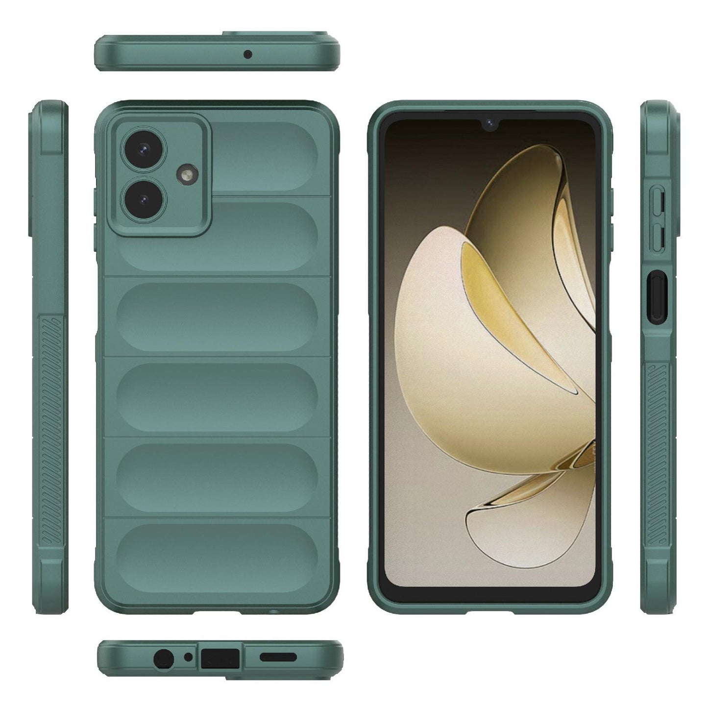 Samsung Galaxy A07 4G Magic Shield TPU + Flannel Protective Phone Case Cover, Shockproof Scratch Resistant