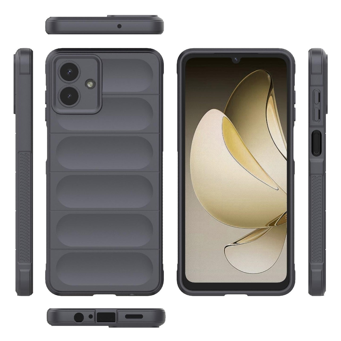 Samsung Galaxy A07 4G Magic Shield TPU + Flannel Protective Phone Case Cover, Shockproof Scratch Resistant