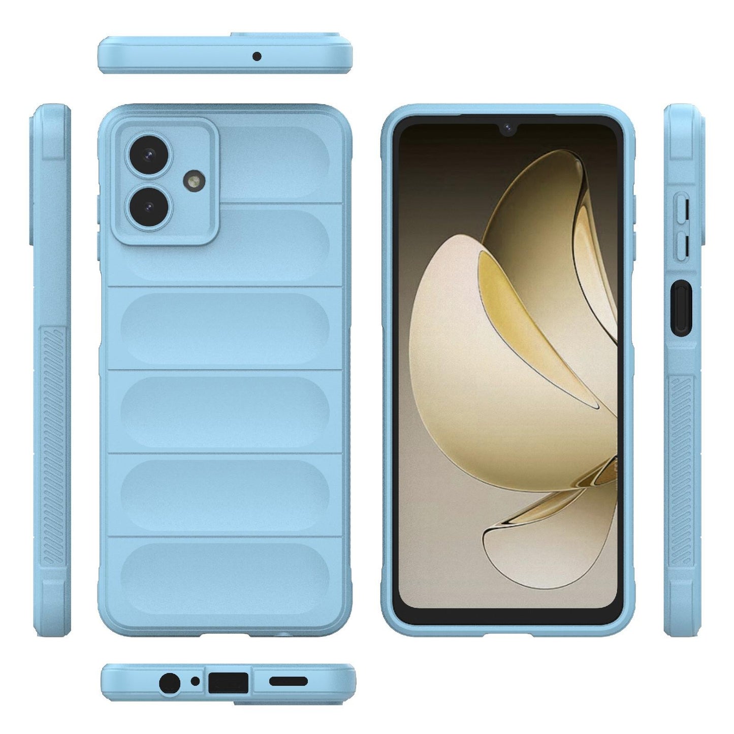 Samsung Galaxy A07 4G Magic Shield TPU + Flannel Protective Phone Case Cover, Shockproof Scratch Resistant