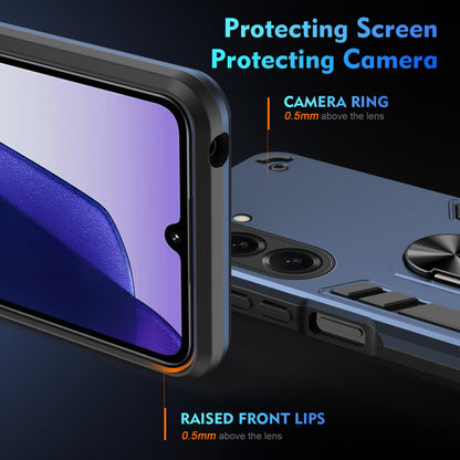 Samsung Galaxy S26 5G Shockproof Metal Ring Holder Phone Case with 360 degrees Rotating Kickstand, Ultra Slim Protective Cover, Raised Camera Guard, PC Silicone Armour Shell, Anti-Scratch Back & Edge Protection