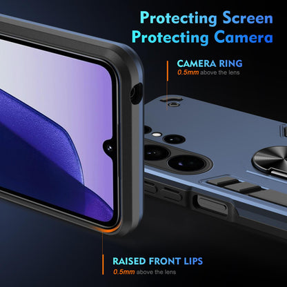Samsung Galaxy S26 Ultra 5G Shockproof Metal Ring Holder Phone Case with 360 degrees Rotating Kickstand, Ultra Slim Protective Cover, Raised Camera Guard, PC Silicone Armour Shell, Anti-Scratch Back & Edge Protection