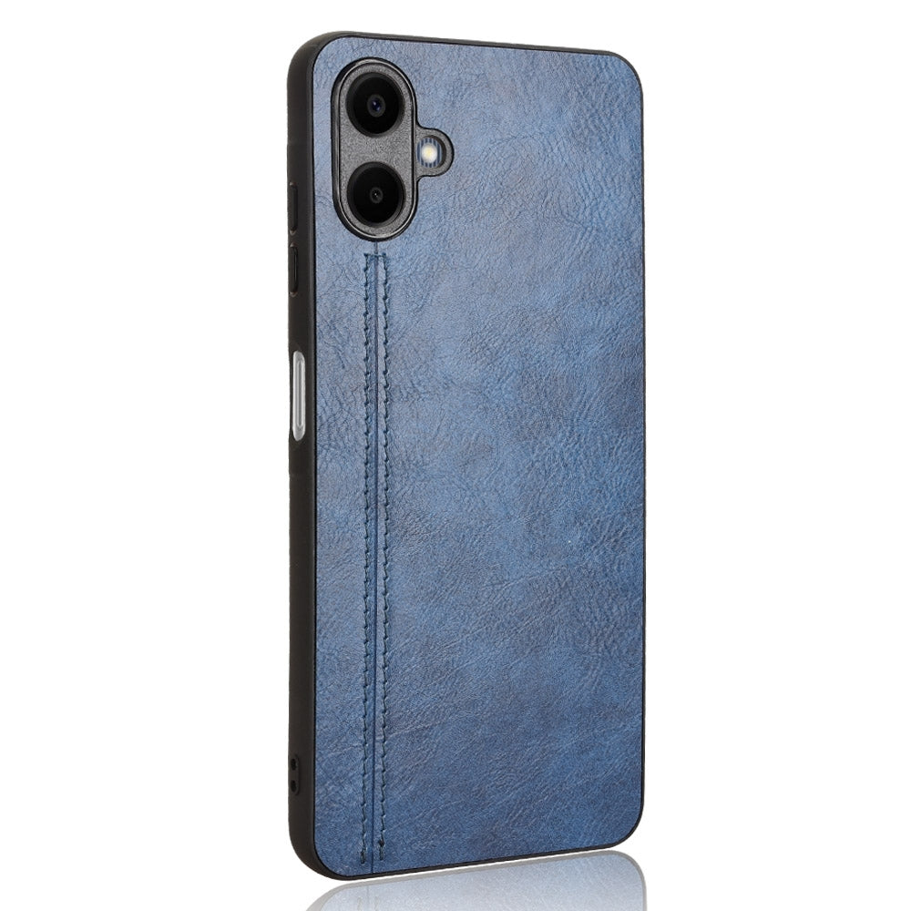 Samsung Galaxy A06 4G Cow Pattern Sewing Back Cover Phone Case - Premium PU Leather Texture PC + TPU Shockproof Protective Case, Scratch Resistant Slim Lightweight Anti-Fingerprint Full Coverage Mobile Cover