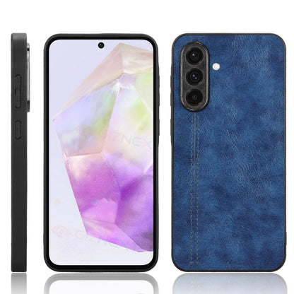 Samsung Galaxy A36 5G Cow Pattern Sewing Back Cover Phone Case - Premium PU Leather Texture PC + TPU Shockproof Protective Case, Scratch Resistant Slim Lightweight Anti-Fingerprint Full Coverage Mobile Cover