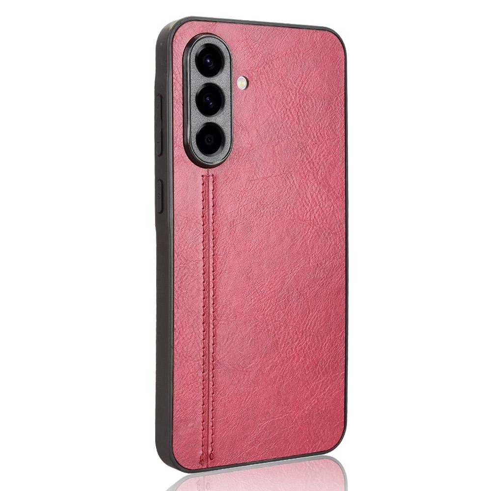 Samsung Galaxy A56 5G Cow Pattern Sewing Back Cover Phone Case - Premium PU Leather Texture PC + TPU Shockproof Protective Case, Scratch Resistant Slim Lightweight Anti-Fingerprint Full Coverage Mobile Cover