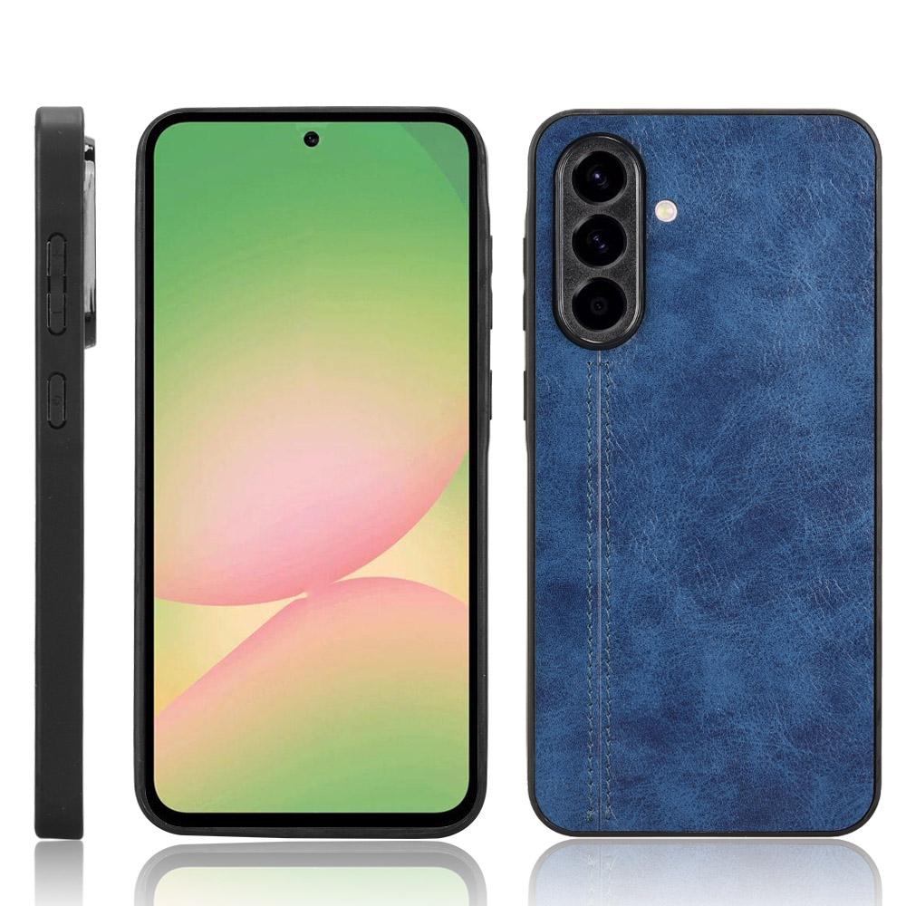 Samsung Galaxy A56 5G Cow Pattern Sewing Back Cover Phone Case - Premium PU Leather Texture PC + TPU Shockproof Protective Case, Scratch Resistant Slim Lightweight Anti-Fingerprint Full Coverage Mobile Cover