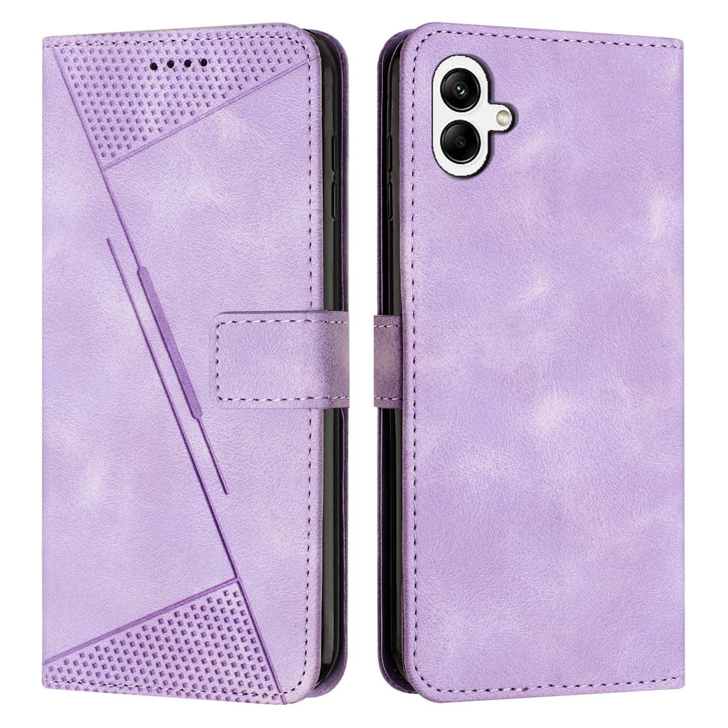 Samsung Galaxy A06 4G Dream Triangle Leather Wallet Phone Case with Lanyard, Card Slot, Cash Compartment, Foldable Kickstand, Shockproof PU TPU Protective Cover