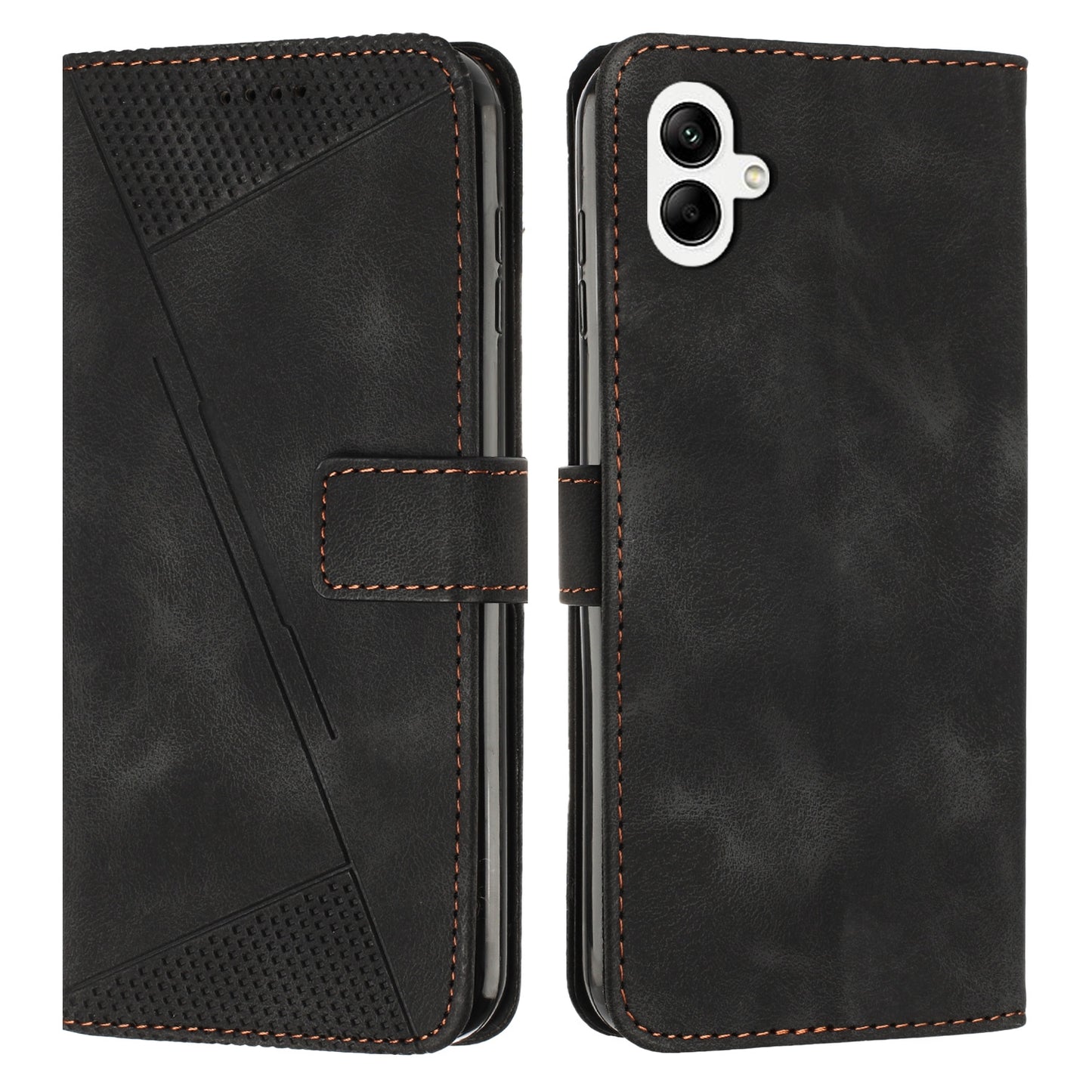 Samsung Galaxy A06 4G Dream Triangle Leather Wallet Phone Case with Lanyard, Card Slot, Cash Compartment, Foldable Kickstand, Shockproof PU TPU Protective Cover