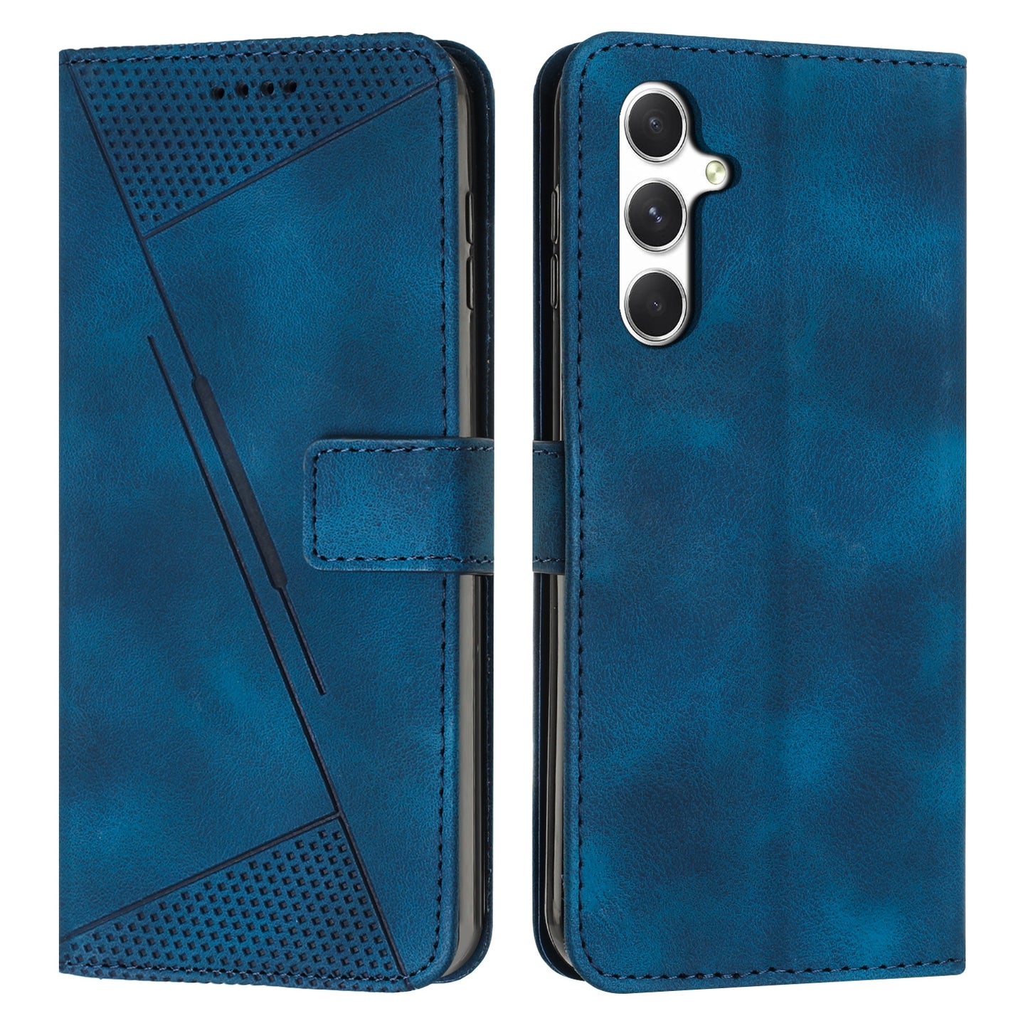 Samsung Galaxy A56 5G Dream Triangle Leather Wallet Phone Case with Lanyard, Card Slot, Cash Compartment, Foldable Kickstand, Shockproof PU TPU Protective Cover