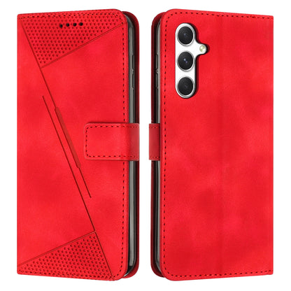 Samsung Galaxy A56 5G Dream Triangle Leather Wallet Phone Case with Lanyard, Card Slot, Cash Compartment, Foldable Kickstand, Shockproof PU TPU Protective Cover