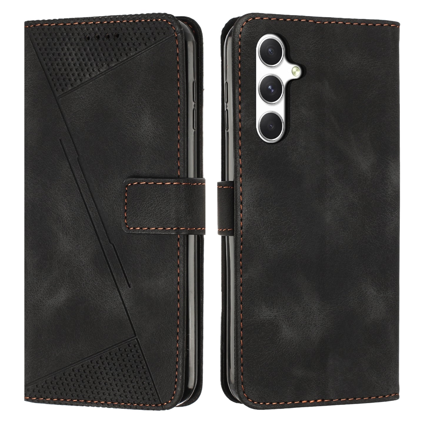 Samsung Galaxy A56 5G Dream Triangle Leather Wallet Phone Case with Lanyard, Card Slot, Cash Compartment, Foldable Kickstand, Shockproof PU TPU Protective Cover