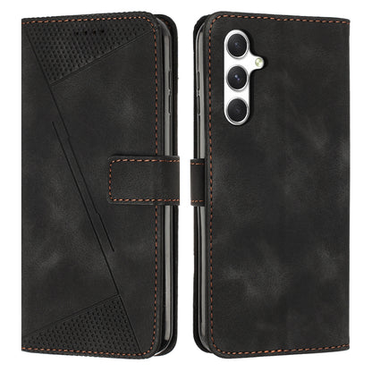 Samsung Galaxy A56 5G Dream Triangle Leather Wallet Phone Case with Lanyard, Card Slot, Cash Compartment, Foldable Kickstand, Shockproof PU TPU Protective Cover