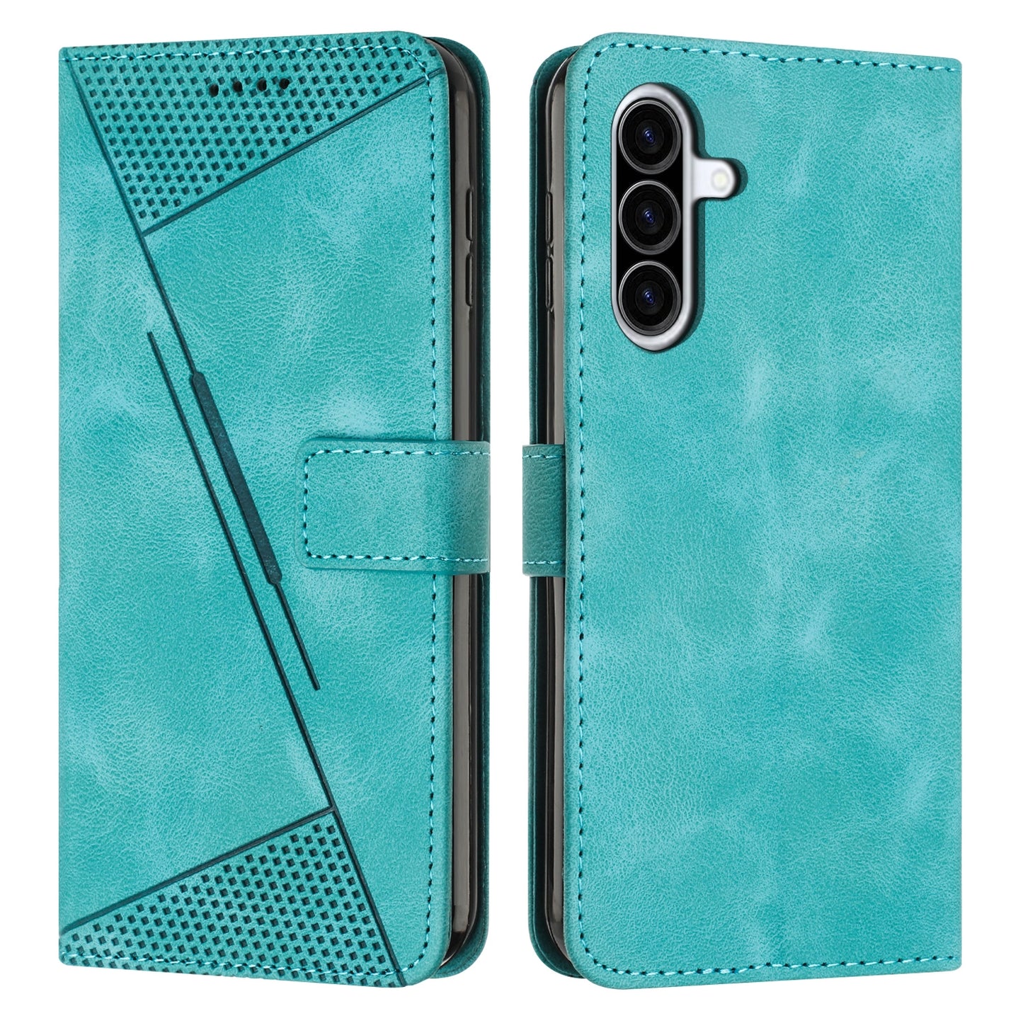 Samsung Galaxy A36 5G Dream Triangle Leather Wallet Phone Case with Lanyard, Card Slot, Cash Compartment, Foldable Kickstand, Shockproof PU TPU Protective Cover
