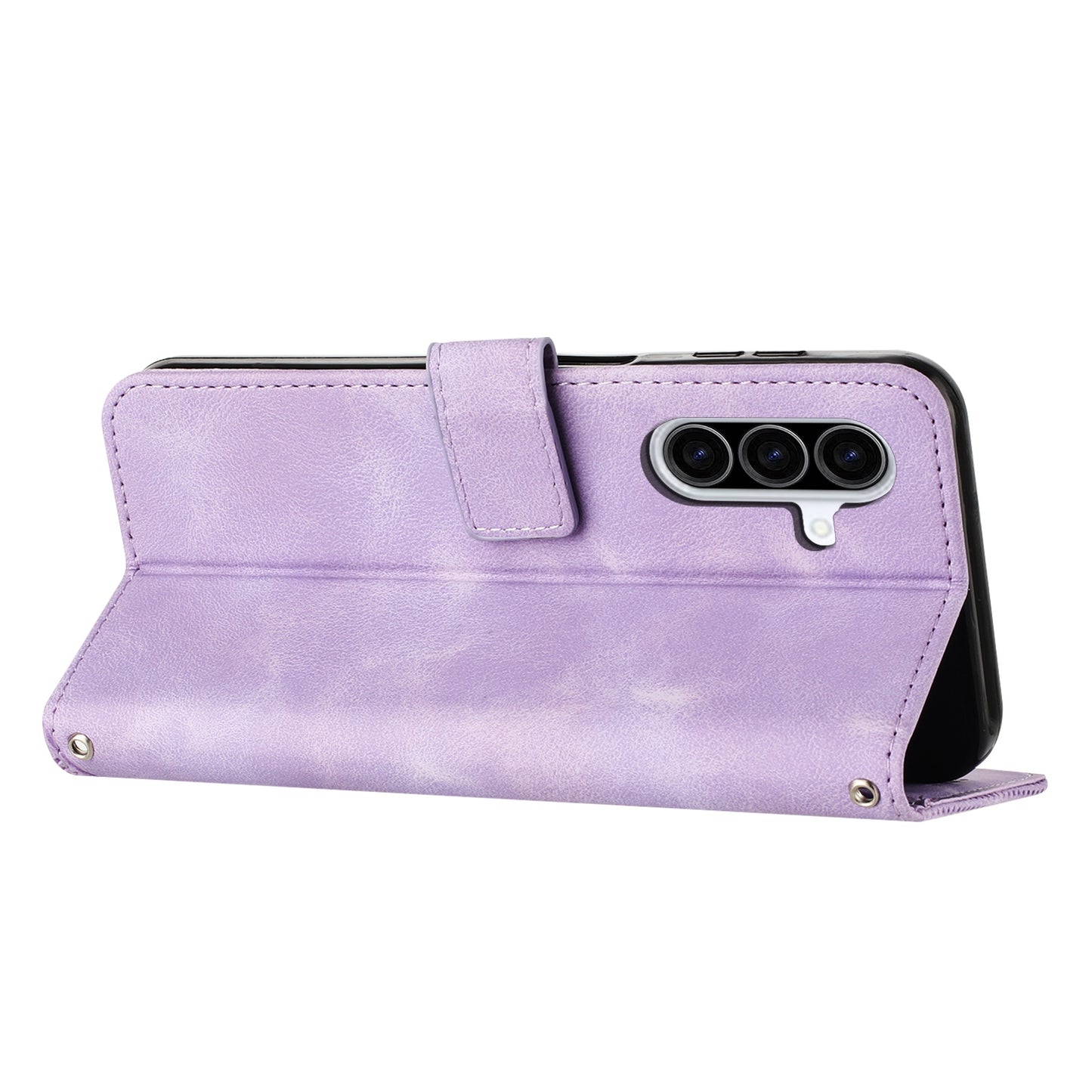 Samsung Galaxy A36 5G Dream Triangle Leather Wallet Phone Case with Lanyard, Card Slot, Cash Compartment, Foldable Kickstand, Shockproof PU TPU Protective Cover