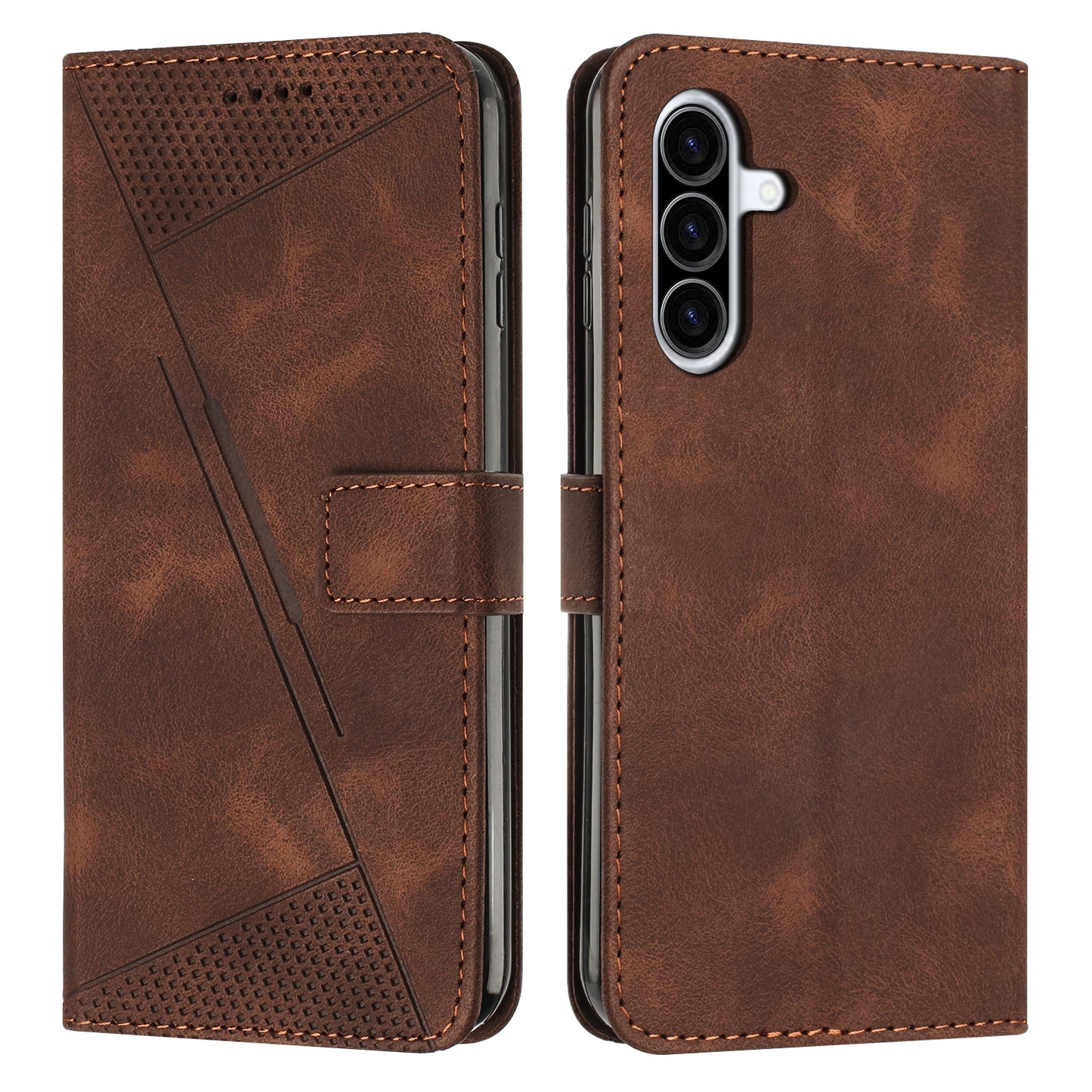 Samsung Galaxy A36 5G Dream Triangle Leather Wallet Phone Case with Lanyard, Card Slot, Cash Compartment, Foldable Kickstand, Shockproof PU TPU Protective Cover
