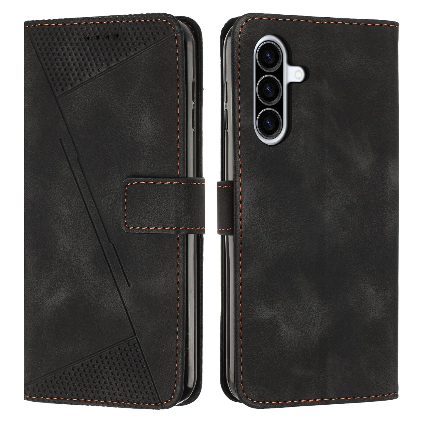Samsung Galaxy A36 5G Dream Triangle Leather Wallet Phone Case with Lanyard, Card Slot, Cash Compartment, Foldable Kickstand, Shockproof PU TPU Protective Cover
