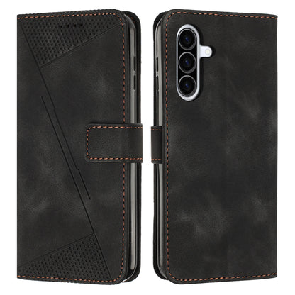 Samsung Galaxy A36 5G Dream Triangle Leather Wallet Phone Case with Lanyard, Card Slot, Cash Compartment, Foldable Kickstand, Shockproof PU TPU Protective Cover