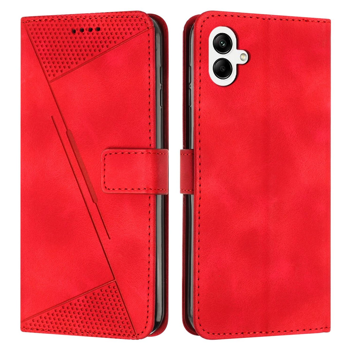Samsung Galaxy A07 4G Dream Triangle Leather Wallet Phone Case with Lanyard, Card Slot, Cash Compartment, Foldable Kickstand, Shockproof PU TPU Protective Cover