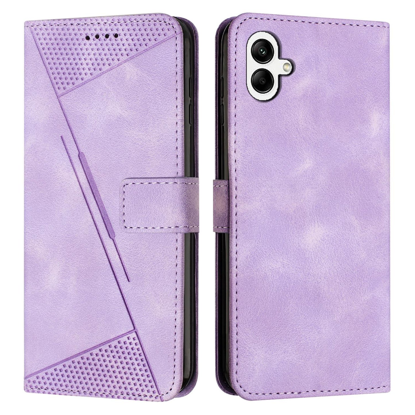 Samsung Galaxy A07 4G Dream Triangle Leather Wallet Phone Case with Lanyard, Card Slot, Cash Compartment, Foldable Kickstand, Shockproof PU TPU Protective Cover