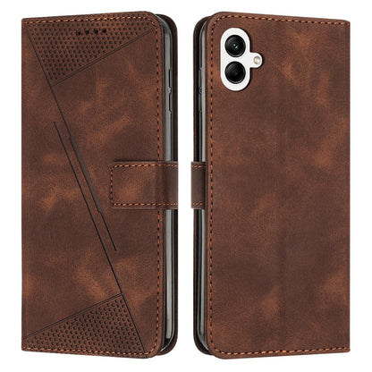 Samsung Galaxy A07 4G Dream Triangle Leather Wallet Phone Case with Lanyard, Card Slot, Cash Compartment, Foldable Kickstand, Shockproof PU TPU Protective Cover
