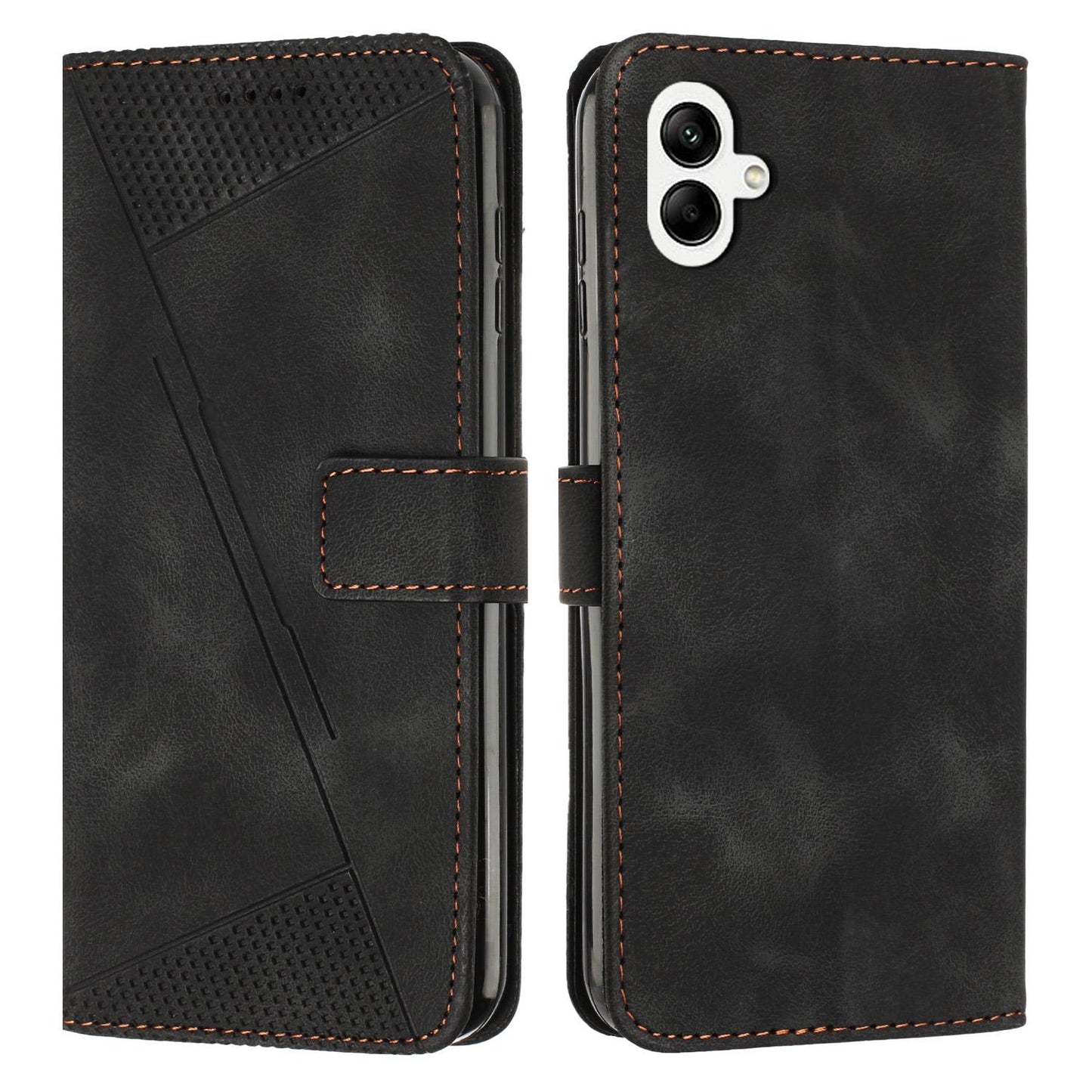 Samsung Galaxy A07 4G Dream Triangle Leather Wallet Phone Case with Lanyard, Card Slot, Cash Compartment, Foldable Kickstand, Shockproof PU TPU Protective Cover